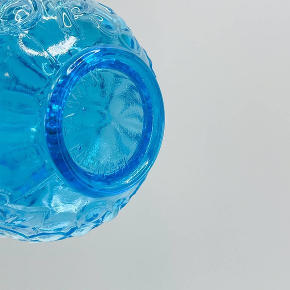 Blue Decanter Glass Pattern #473, Niagra, AKA Grape, Ice Blue, w/Stopper - Picture 3 of 8